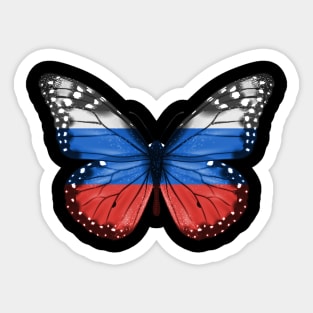 Russian Flag  Butterfly - Gift for Russian From Russia Sticker